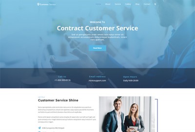 Contract Customer Service WordPress Theme