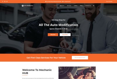 Auto Modification Services WordPress Theme